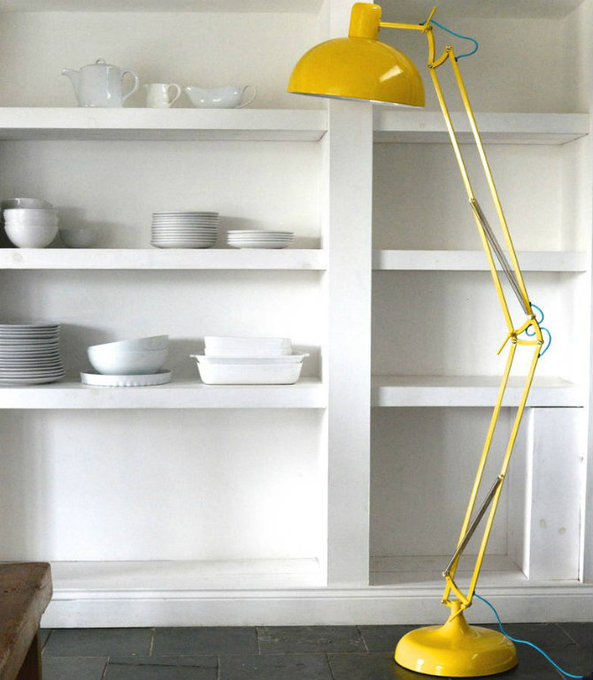 Yellow modern floor lamps for your home designs