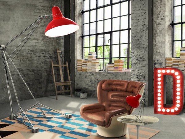 brick walls and floor lamps diana by delightfull