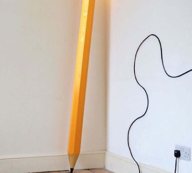 COLORFUL MODERN FLOOR LAMPS FOR A HAPPY HOME DESIGNThe HB Lamp is the debut product from Michael & George and the first in their Stationery Objects range.