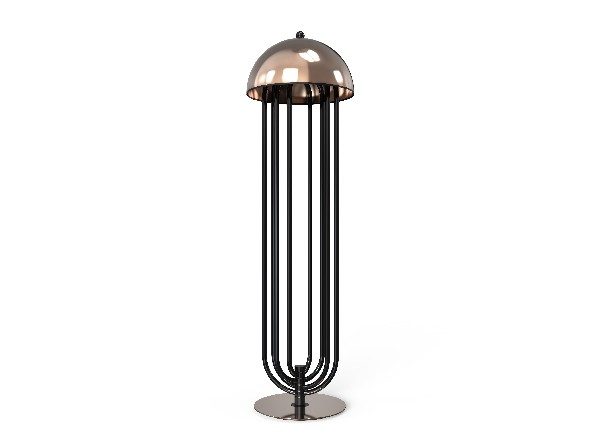 Turner Floor Lamp by DelightFULL // Nickel black and copper plated