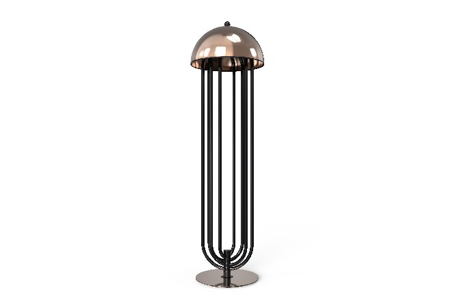 Turner Floor Lamp by DelightFULL // Nickel black and copper plated