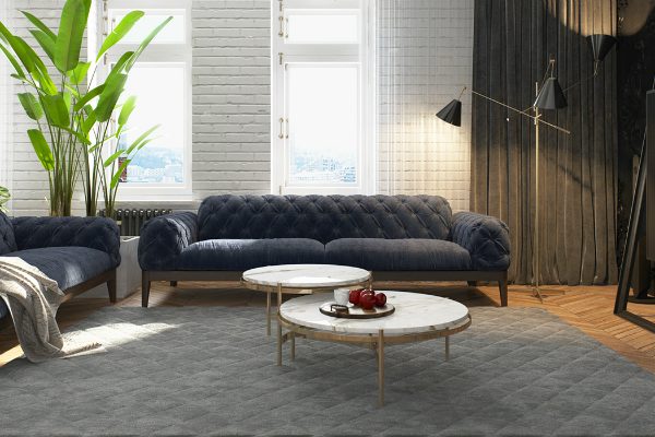 Contemporary Apartment in Kiev with Modern Black Lamps