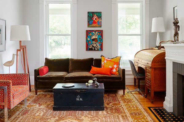 Vintage Floor Lamp Shines in Historic 1880s Home