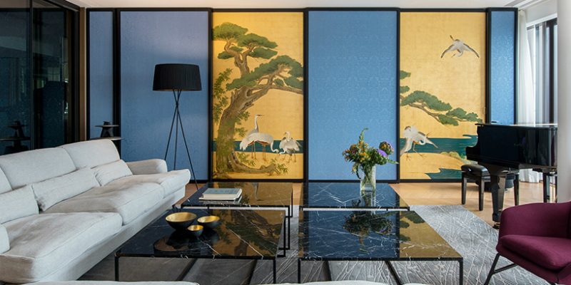 Beijing 350sqm Apartment with Classic Modern Floor Lamps