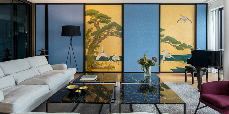 Beijing 350sqm Apartment with Classic Modern Floor Lamps