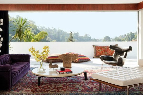 Adam Levine's Hollywood Hills Home with Mid-Century Floor Lamps 10