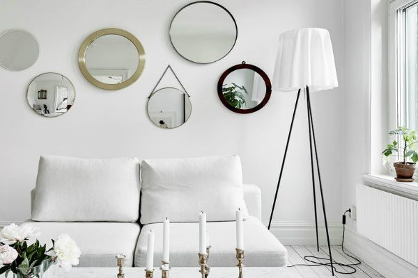 Swedish Apartment Shining with Scandinavian Floor Lamps feat