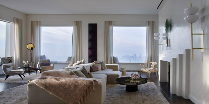 Penthouse Filled with Modern Floor Lamps in Manhattan FEAT