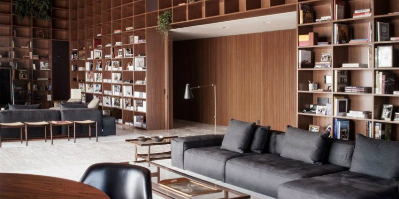 São Paulo Penthouse with Modern Floor Lamps and Mid-Century Furniture FEAT