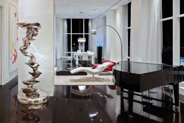Dazzling Lighting Designs Brighten Up Trump World Tower Apartment FEAT