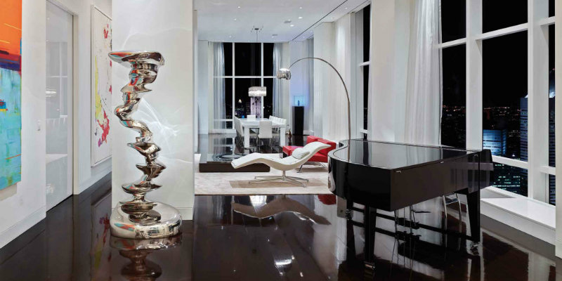 Dazzling Lighting Designs Brighten Up Trump World Tower Apartment FEAT