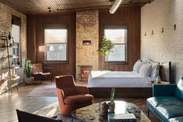 Industrial Restaurant & Hotel Filled with Modern Floor Lamps FEAT