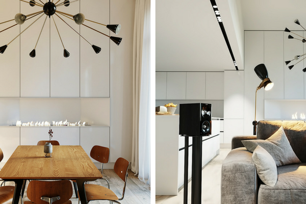 Mid-Century Floor Lamps in an Unique Interior Design Project