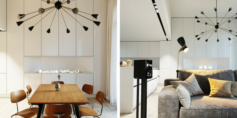 Mid-Century Floor Lamps in an Unique Interior Design Project