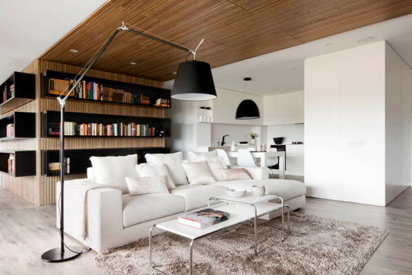 The Light Filled House Stunned With Modern Floor Lamp!