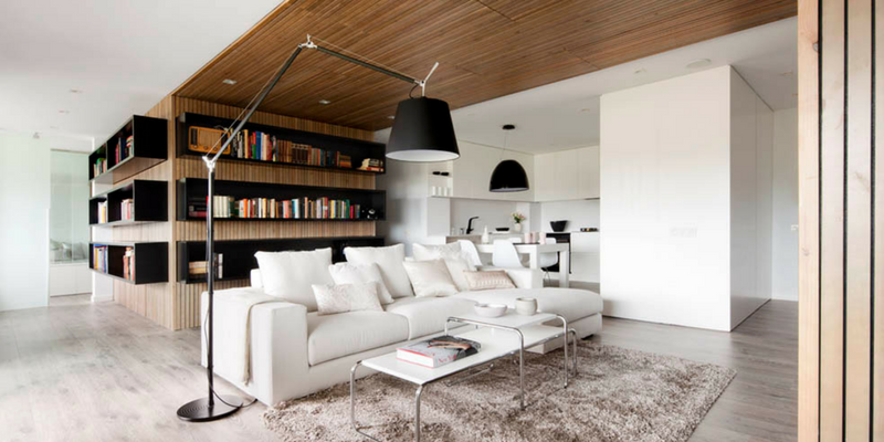 The Light Filled House Stunned With Modern Floor Lamp!