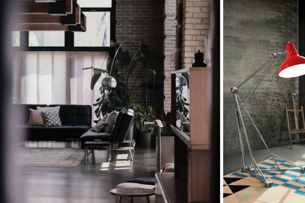 Find the perfect floor lamp for your industrial style home