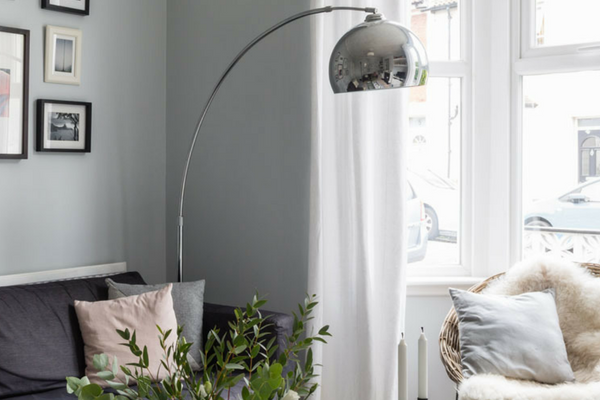 Get The Monochrome Trend With A Silver Floor Lamp!