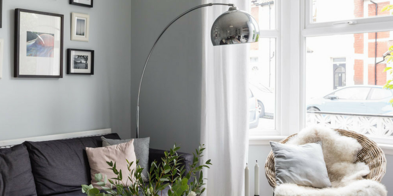 Get The Monochrome Trend With A Silver Floor Lamp!